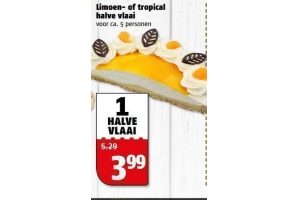 limoen of tropical halve vlaai