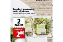 rauwkost komkommer radijs of julienne