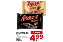 mars snickers twix of milky way mini s