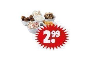 6 vaks snackschaal