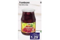 frambozen op lichte siroop