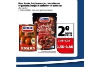 unox knaks bierbommetjes borrelknaks of gehaktballetjes