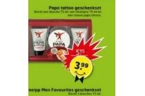 papa tattoo geschenkset