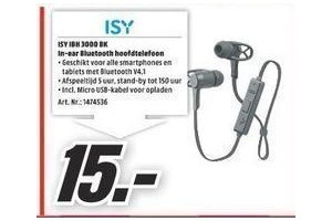 isy ibh 3000 zwart