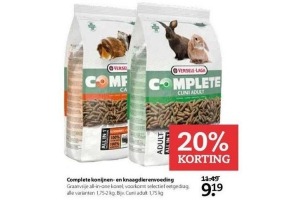 complete konijnen en knaagdierenvoeding