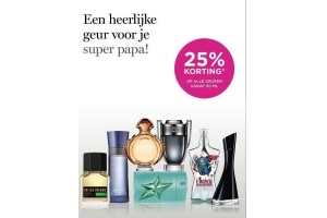 alle geuren vanaf 50 ml nu 25 korting