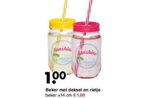 beker met deksel en reitje