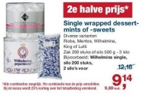 single wrapped dessertmints of sweets