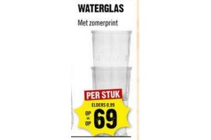 waterglas met zomerprint