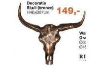 decoratie skull bronze