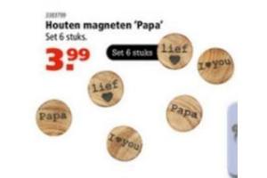 houten magneten papa