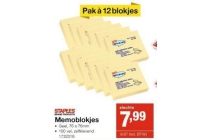 staples memoblokjes