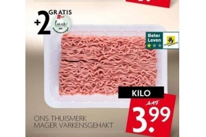 ons thuismerk mager varkensgehakt