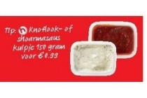 knoflook of shoarmasaus