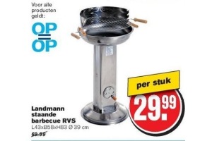 landmann staande barbecue rvs