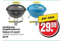 landmann kogelbarbecue blauw of zwart