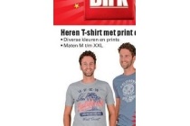 heren t shirt met print of bermuda