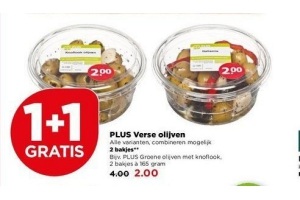 plus verse olijven