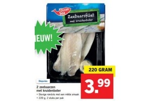 zeebaarzen met kruidenboter