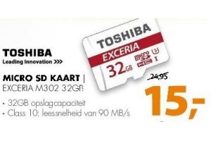 toshiba micro sd kaart