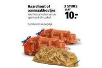 haardhout of aanmaakhoutjes