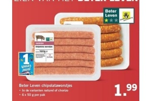 beter leven chipolataworstjes