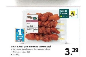 beter leven gemarineerde varkenssate
