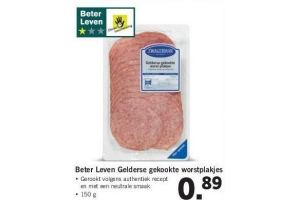 beter leven gelderse gekookte worstplakjes
