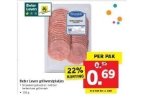 beter leven grillworstplakjes