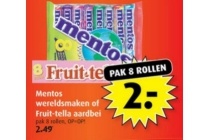 mentos wereldsmaken of fruit tella aardbei