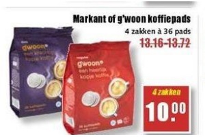 markan of g woon koffiepads