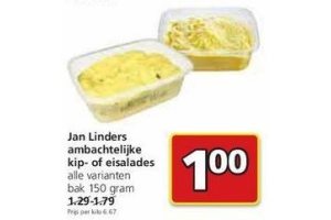 jan linders ambachtelijke kip of eisalades