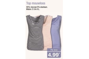 top mouwloos