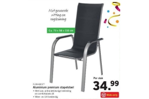 Respectvol Ineenstorting Onderstrepen Florabest aluminium premium stapelstoel €34,99 - Beste.nl