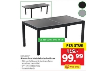 florabest aluminium tuintafel uitschuifbaar