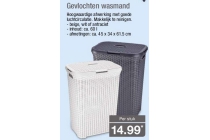 gevlochten wasmand