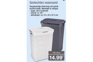 gevlochten wasmand