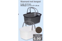 wasmand met hengsel