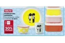 kinderservies melamine nu tussen de eur2 en eur4 per stuk