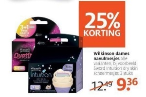 wilkinson dames navulmesjes