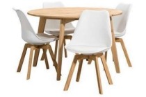setvoordeel 1 tafel mauri 80x120cm en 4 stoelen umix