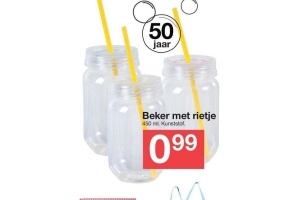 beker met rietje