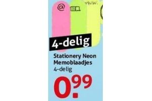 stationery neon memoblaadjes