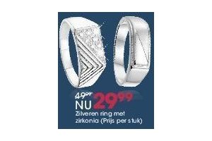 zilveren ring met zirkonia prijs per stuk