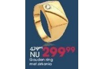 gouden ring met zirkonia