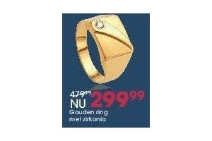 gouden ring met zirkonia