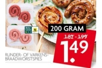 runder of varkensbraadworstspies