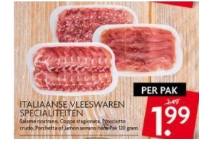italiaanse vleeswaren specialiteiten
