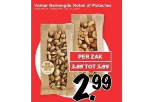 vomar gemengde noten of pistaches