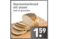 boerenvloerbrood wit sesam